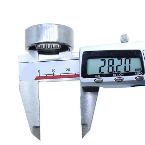 Heavy Duty Drawn Cup Needle Roller Bearing 282 By 352 By 148 Millimeters measured with caliper for precision size accuracy.