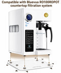 Clear Acrylic Appliance Slide Rails Silent Glide Countertop Protectors under Bluevua RO100ROPOT filtration system.