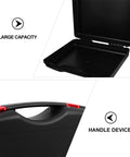 Heavy Duty Portable Plastic Toolbox With Rugged Carry Handle For Hand Tools And Repair Gear showing large capacity interior and sturdy handle.