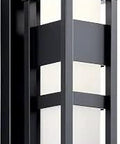 Outdoor Wall LED Light In Black With Integrated 3000K Soft White 250 Lumens Aluminum Construction, front view of modern design