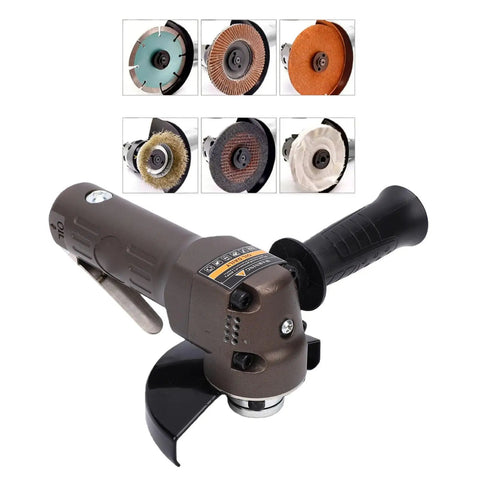 Slick Pneumatic Air Angle Grinder With Knockout 10000 RPM And 110Mm Disc for heavy duty grinding with ergonomic grip.