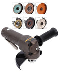 Pneumatic Air Angle Grinder Delivers Beast Mode 10000 RPM Power For Serious Metal Grinding And Polishing Ops On Ship Hulls Or Wood Projects Includes 110mm Disc With Quick 1/4 Inch Hookup.