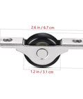 Heavy Duty Sliding Door Rollers Four Pack With Silky Nylon Wheels And Tough Steel Mounts For Closet Tracks Simple Swap Replacement Parts with dimensions.