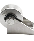 Built Tough Detachable V Groove Pulley Offering Dead Silent 304 Stainless Steel Roller Track Plus Rust Proof Heavy Duty Sliding Wheel Hardware, 73x32x61mm.