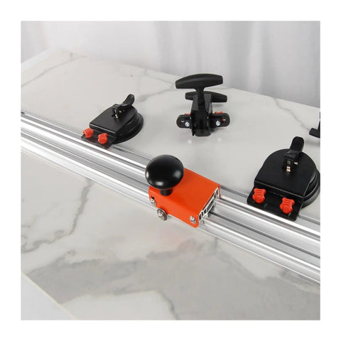 Heavy Duty 3200Mm Manual Tile Cutter For Large Format Porcelain Stoneware With Smooth Sliding Rails features a scoring tool and robust clamps.