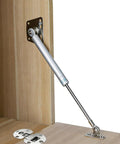 Four Pack Heavy Duty Concealed Hinges Sleek Flush Mount Setup installed on wooden furniture, showcasing smooth operation and hidden hardware.