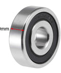 Built Tough Double Sealed Deep Groove Ball Bearings Made From 440C Stainless Steel At 10 By 30 By 9 mm With Abec 1 Rating visible from side.