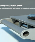 Rock Solid Heavy Duty Equipment Dolly With Multi Directional Roller Skates For Seamless Industrial Machinery Hauling steel plate detail showing durable design.