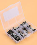 120 Piece Aluminum Blind Rivet Set Heavy Duty Kit For Home Repair And DIY Projects Includes M2.4 M3.0 M3.2 M4 Rivets For Quick Install