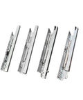 2 Section Hidden Undermount Drawer Slides For Bottom Mounted Concealed Installation Smooth Full Extension Rails Pro Grade Durable Drawer Hardware For Cabinets Easy Install No Exposed Hardware, metal pair