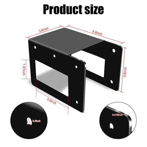 4 Pack Firewood Storage Rack Brackets For Indoor Outdoor Use, Adjustable Heavy Duty Powder Coated Steel Log Holder dimensions