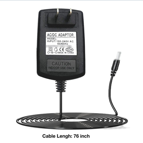 Genuine 12V AC DC Replacement Wall Charger For Makerbot 3D Scanner Mp03955, 76-inch cable, black adapter with safety features.
