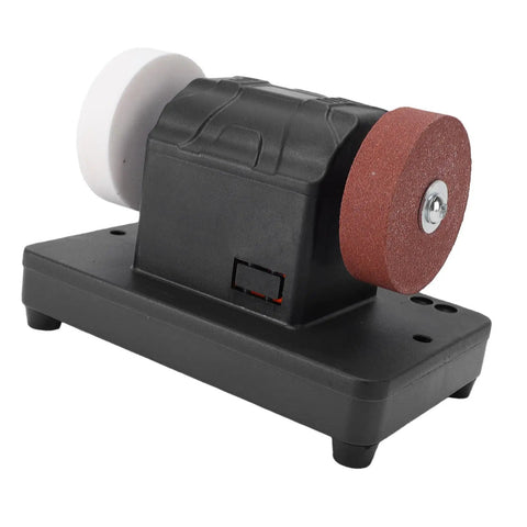 Compact Bench Grinder With Smooth Variable Speed 2000 To 6000 RPM with 3 inch grinding wheels ideal for precision metal and wood work.