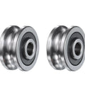 Two Piece Deep Groove Ball Bearing Kit With Double Sealed U Groove Track Design For Linear Guide Rails Featuring 8MM Bore And 30MM Outer Diameter with black seals