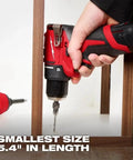 Subcompact Cordless Impact Drill Driver With Brushless Motor And 3 8 Inch Steel Chuck Providing Smooth Power In An Ultra Portable Bare Tool Form Factor designed for tight spaces, 5.4 inches long.