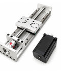 Solid Workhorse Ball Screw Linear Motion Platform With Double Rail Guide For Drive System Built Tough Smooth Glide Adjustable Setup 80 X 120 Millimeter Plate Rig with attached motor.
