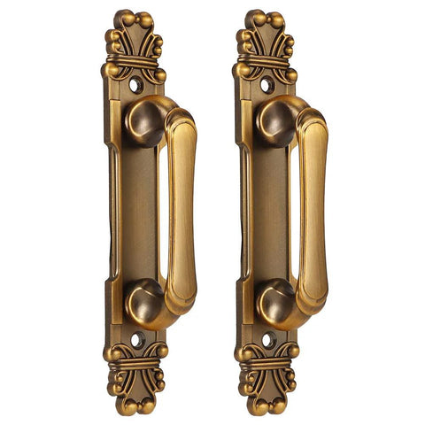 Antique European Style Two Pack Cabinet Door Pulls Set With Vintage Bronze Zinc Alloy Handles for cabinets and drawers