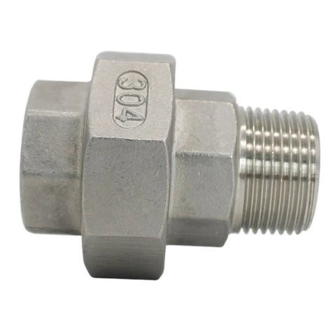 Stainless Steel 304 BSPT Pipe Fittings Kit With 1/4 3/8 1/2 3/4 1 Inch Male To Female Threaded Unions Cast Live Connection