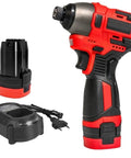 Reliable Daily Driver Cordless Brushless Electric Drill With Metal Ratchet Chuck And 17 Volt Battery Pack and charger kit.