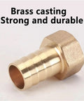 Brass Pneumatic Fittings Kit With Female Thread For 6mm 8mm 10mm 12mm Hose Barb Tail Gas Fittings, pagoda-style fitting close-up.