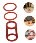 Six Pack Silicone Ice Cream Maker Sealing Rings Replacement Gasket Set For Home And Pro Use Leakproof Valve Seal High Elasticity Fit Easy Install Durable, red silicone rings
