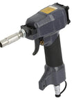 Lightweight Pneumatic Nail Gun For Trim And Finish Work, Pin Nailer For Woodwork, durable metal build, side view