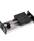 Rock Solid Miniature Linear Motion Guide Kit Featuring HGR15 Rails And SFU1605 Ball Screw Assembly top view with X axis platform.