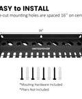 Vise Grip Holder Wall Mount Rack For Pliers And Vises with pre-cut holes and mounting hardware included, 16-inch size.