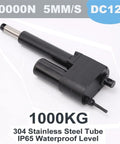 Heavy Duty Electric Linear Actuator Featuring Built Different DC 12V Motor Design For Effortless Nursing Bed Raises And Massage Couch Adjustments with stainless steel tube and waterproof features.