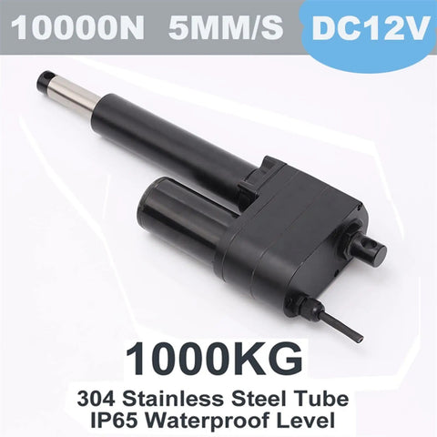 Beast Mode 12V DC Electric Linear Actuator With Slick Telescopic Push Pull Rod For Nursing Bed Lift Massage Console And Hella Durable Heavy Duty Lifter Mechanism That Never Falls Apart, 304 stainless steel, IP65 waterproof level.