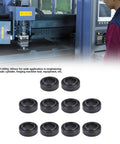 10 Pack GE12ES Spherical Bearings Built Tough For Heavy Lifting Hydraulic Cylinders With Wicked Smooth Radial Pivot viewed among machinery in a workshop.