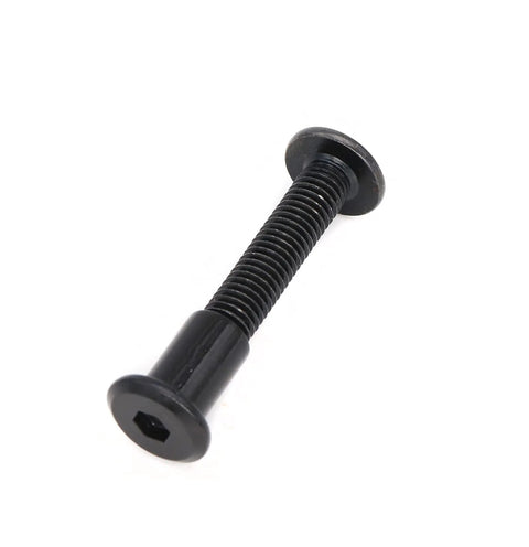 Heavy Duty M8 X 40mm Hex Socket Cap Screws With Countersunk Furniture Nuts And Bonus Allen Key For No Sweat Wood Joining showing a single black screw.