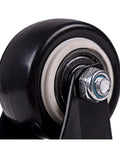 Close-up of heavy duty replacement caster with smooth polyurethane wheel, part of Four Piece Replacement Casters for rolling chairs.