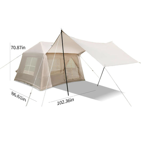 Inflatable Camping Tent With Detachable Top For All Season Weatherproof Outdoor Shelter Built For Stargazing And Night Sky Watching