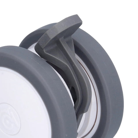 Close-up of Desk Chair Wheels Replacement Noiseless Swivel Casters with Medical Rubber TPR, 75mm aluminum alloy, M12 thread