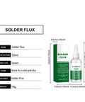 Liquid Flux Soldering Paste 50ml For Electronics DIY and PCB Assembly, Pro Grade Solder Flux Bottle and Box
