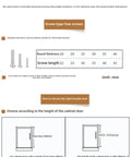 Diagram showing screw sizes and installation guide for Brushed Nickel Cabinet Knobs And Pulls For Drawers And Closet Doors Fingerprint Resistant Durable Kitchen And Bathroom Cabinet Hardware Upgrade With Easy Grip Handles.
