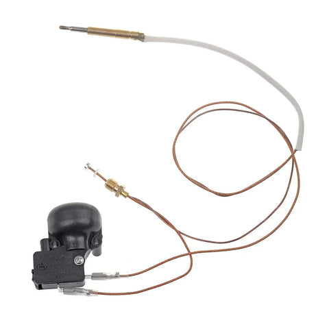 Longer 23.5 Inch Thermocouple and FD4 Dump Switch for Propane Patio Heaters, Plug and Play Universal Replacement, coiled wires visible