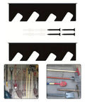 Wall Mounted Tool Organizer Rack For Garage And Shed Space Saving Storage Bracket That Holds Shovels Rakes And More Black Durable Garden Tool Holder For Easy Access And Quick Reach, black steel wall rack