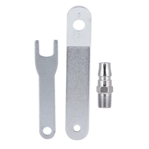 Tough As Nails Pneumatic Angle Grinder accessories including metal wrench and connector for efficient use and maintenance.