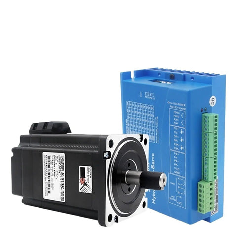 One Piece 34 8.5Nm Two Phase Closed Loop Stepper Motor For CNC Machines And 3D Printers, 86 Length, High Torque Precision Motion Control, Ideal For Hobbyists And Pros, Kit With Color Options For Easy Setup, shown with driver