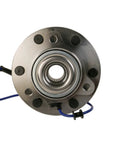 Front Wheel Bearing Hub Assembly Replacement Featuring Built Tough Steel Construction and Precision Crafted Rollers, top view.