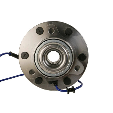 Front Wheel Bearing Hub Assembly Replacement Featuring Built Tough Steel Construction and Precision Crafted Rollers, top view.