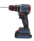 Badass Brushless Cordless Drill Kit Featuring 1500 RPM Output With 25 Adjustable Torque Settings For Knockout Wood Drilling And Slick Home Repair Tasks For Weekend Warriors, side view of drill with chuck.