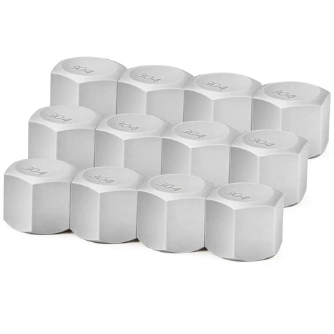 12-pack 304 Stainless Steel 1/4 Inch NPT Female Hex End Cap Pipe Fitting Thread Adapter, corrosion resistant, heavy duty for plumbing