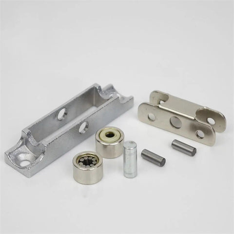 Heavy Duty Sliding Door Rollers Featuring Buttery Smooth Double Wheels Replace Stubborn Pulleys No Hassle Zinc Alloy Track Hardware Killer Performance 4 Pc Set, includes metal parts and pulleys.