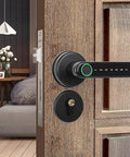 Beefed Up Smart Padlock With Touchless Fingerprint Entry And App Remote Control Rugged Stainless Steel Shackle for door access.