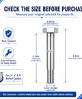 Real Deal Heavy Duty Caster Wheel Bolt Kit 5/16 18 Thread By 2.24 Inch Carbon Steel Fasteners detailed view with measurements.