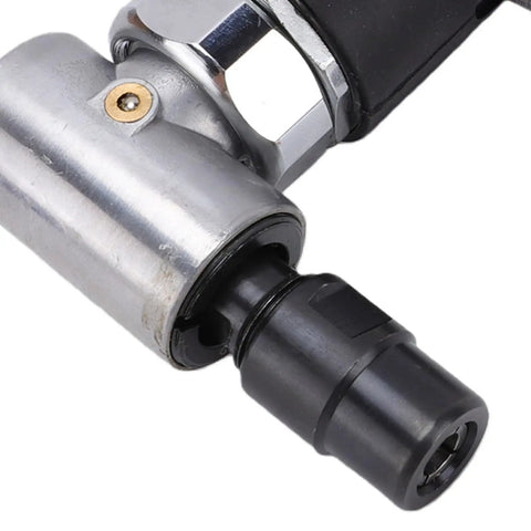 Close-up of Heavy Duty 90 Degree Pneumatic Right Angle Die Grinder Roaring At 12000 RPM showing durable metal and black components.