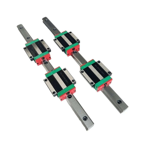 Rock solid Precision Linear Guide Rail Kit Featuring High Grade Steel Blocks And Smooth HGW25CC Sliders With 900mm HGR25 Rails on white background